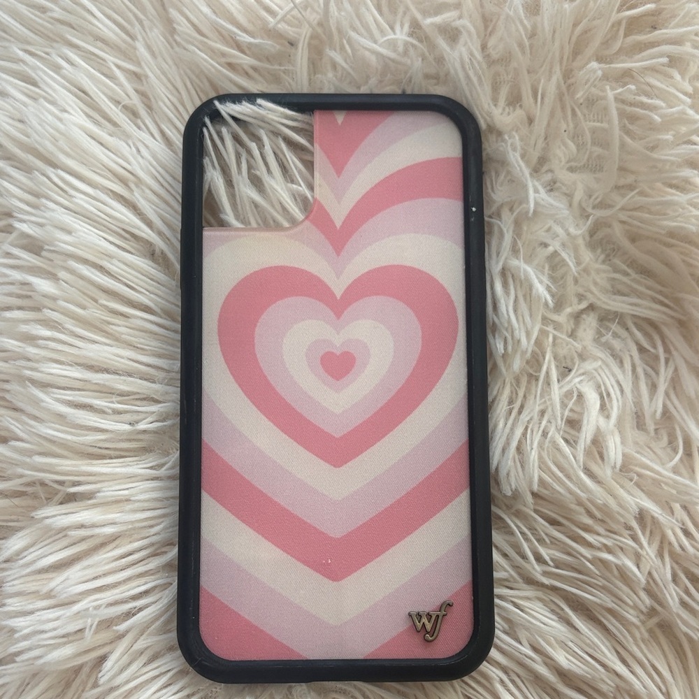 Wildflowers Pink and White Heart Pattern Phone Case